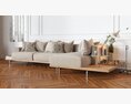 Modern Chic Lounge Sofa 3D 모델 