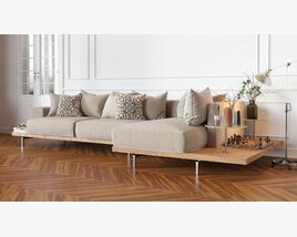 Modern Chic Lounge Sofa Modelo 3d