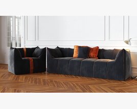 Contemporary Corner Sofa Modelo 3d