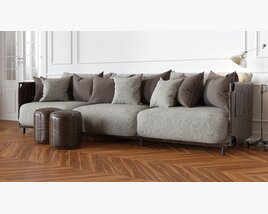 Contemporary Sectional Sofa Modelo 3D