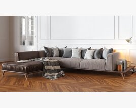 Modern Corner Sofa Design 3D-Modell