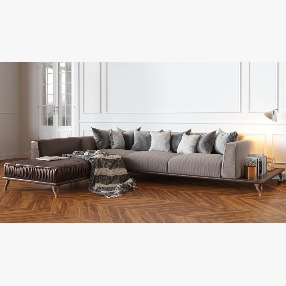 Modern Corner Sofa Design Modèle 3D