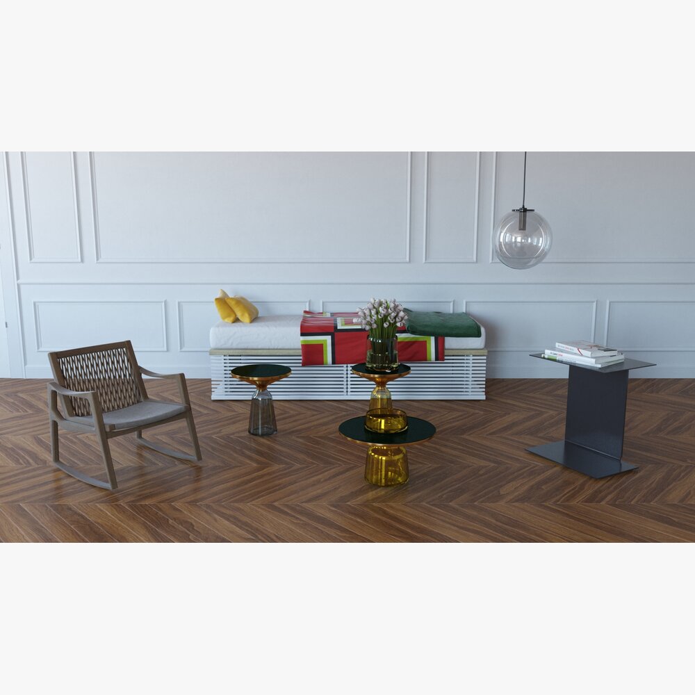 Living Room Set 12 3D-Modell