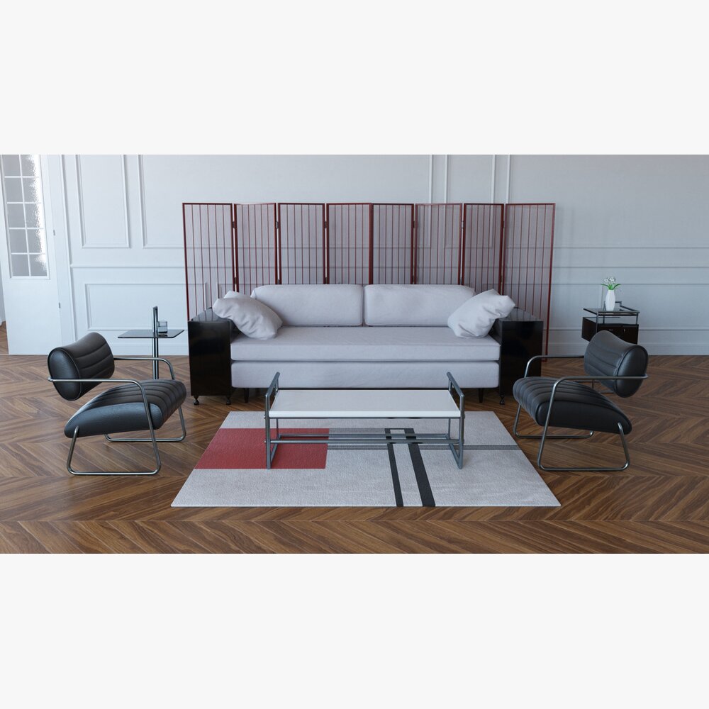 Living Room Set 15 Modelo 3d