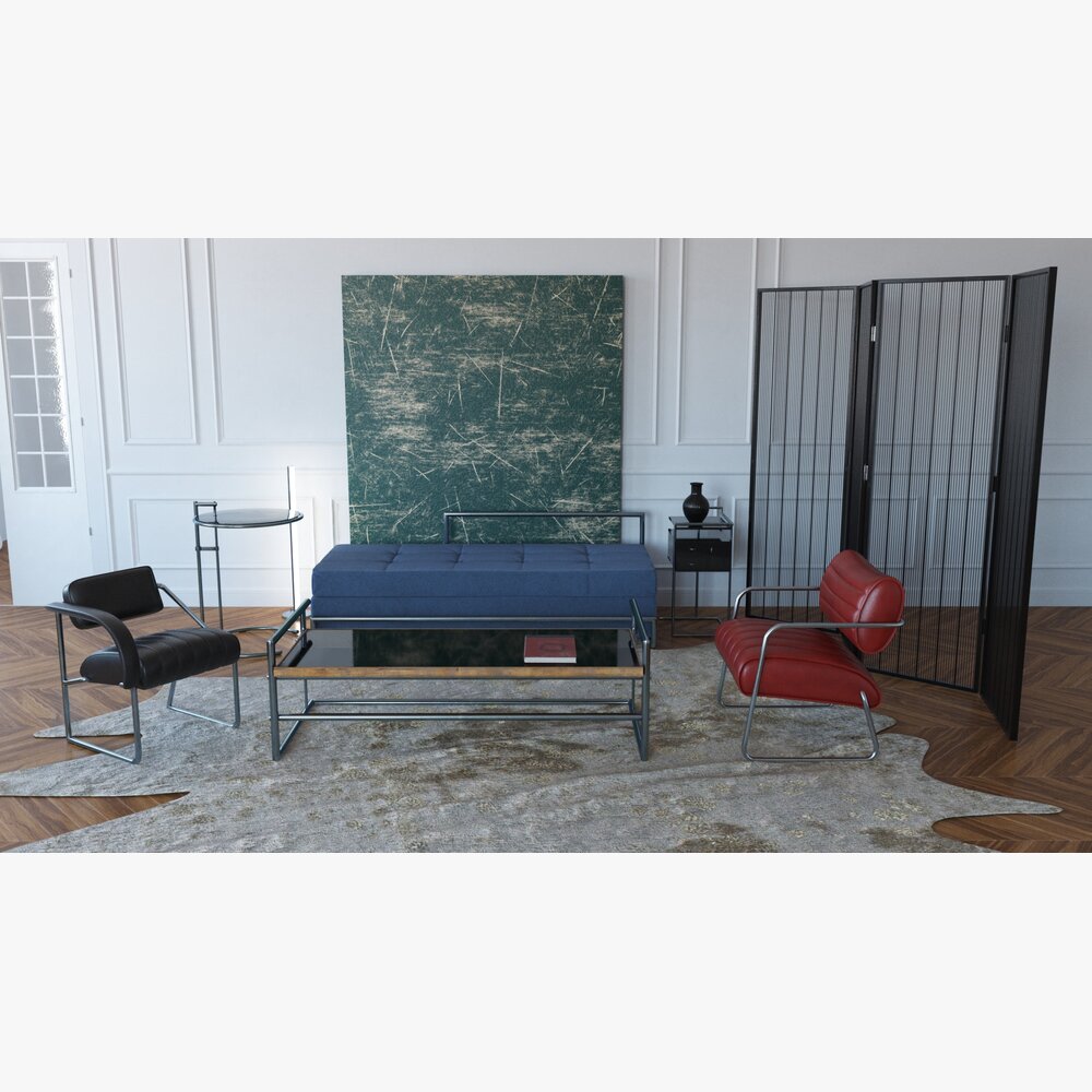 Living Room Set 22 Modelo 3d