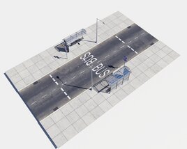 Modular Road 04 3D 모델 