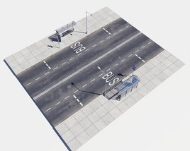 Modular Road 11 3D 모델 
