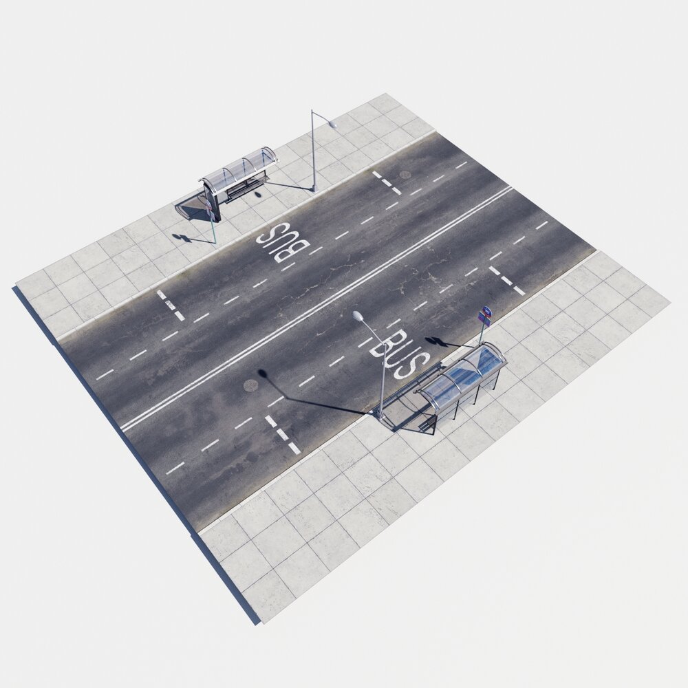 Modular Road 11 3D 모델 