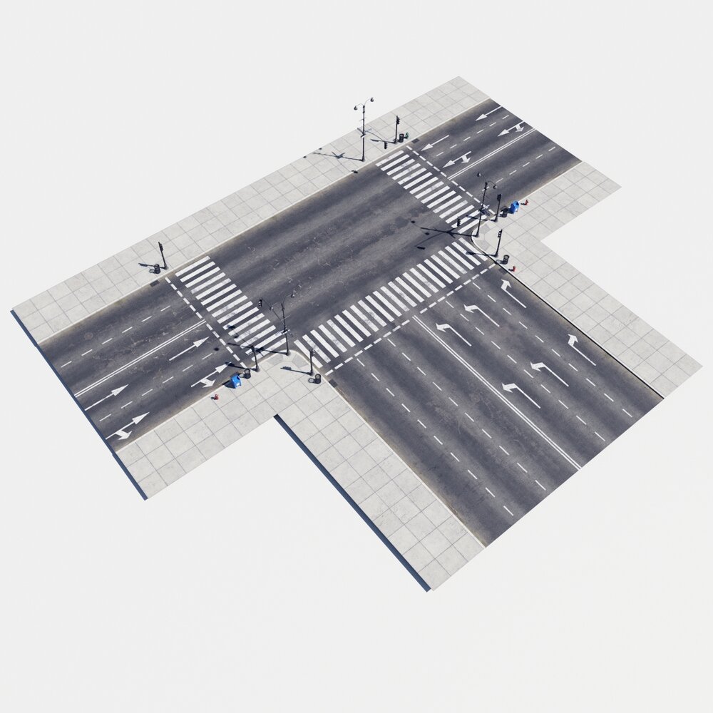 Modular Road 42 3D 모델 