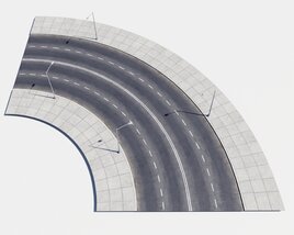 Modular Road 49 3D model