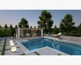 Backyard with Pool 03 Modello 3D