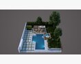 Backyard with Pool 03 3D модель