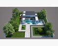 Backyard with Pool 04 3D模型