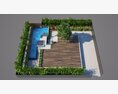 Backyard with Pool 05 3D模型