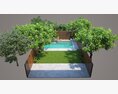 Backyard with Pool 06 3D 모델 