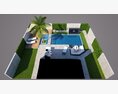 Backyard with Pool 09 3D 모델 