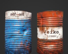 Oil Barrels 3D model