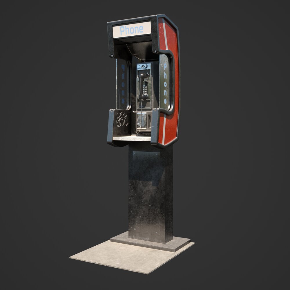 Telephone Booth 3D модель