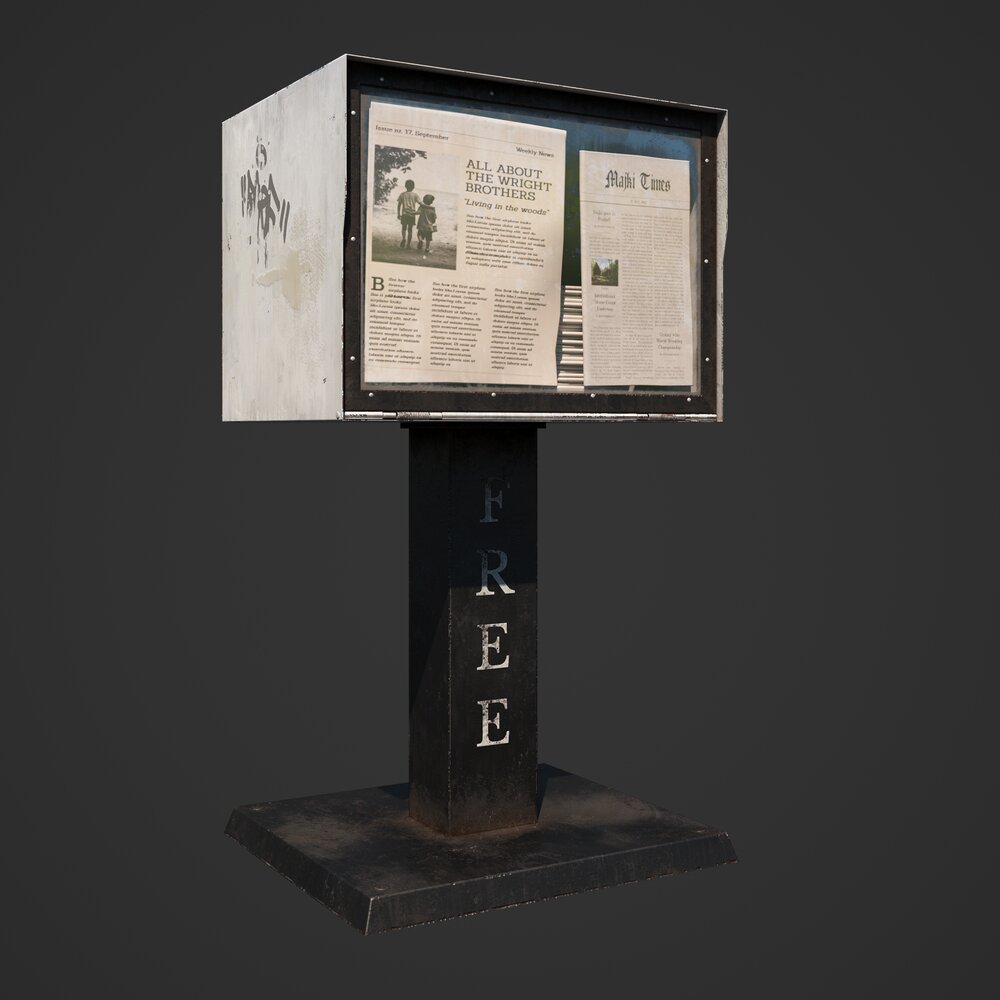 Newspaper Stand 02 3D модель