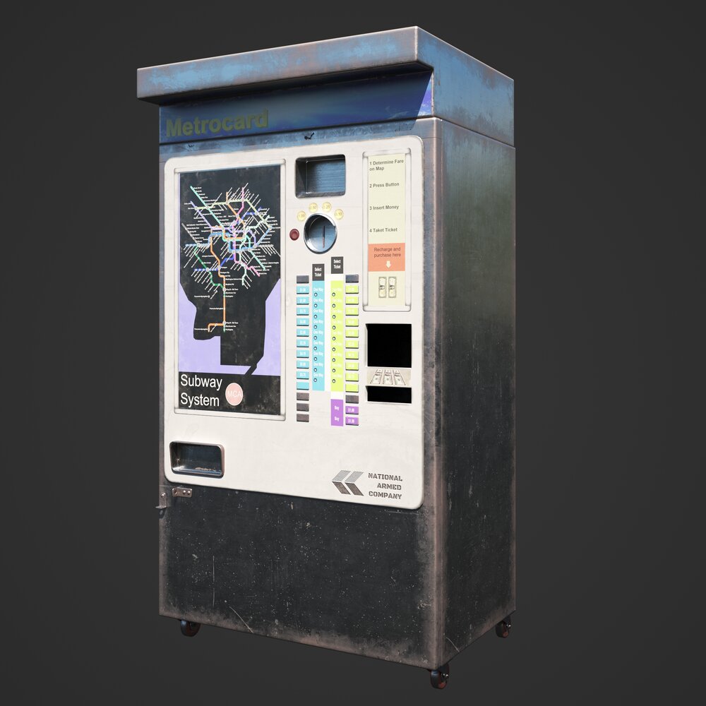 Subway Ticket Vending Machine Modèle 3D