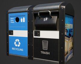 Recycling Bin Modelo 3d