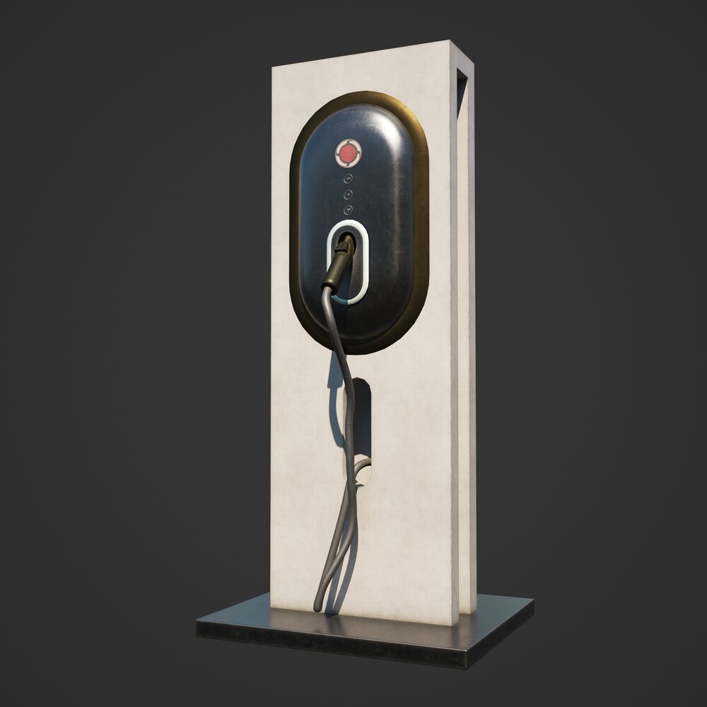 Electric Car Charging Station 3D 모델 