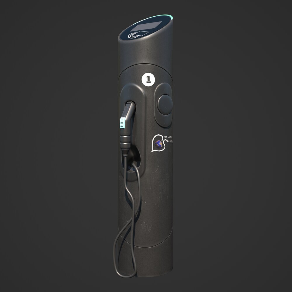 Electric Car Charging Station 02 Modelo 3D
