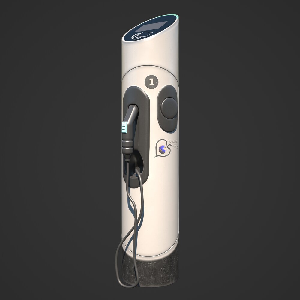 Electric Car Charging Station 03 Modello 3D