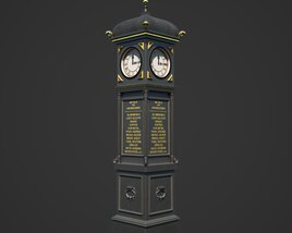 Street Clock 3D 모델 
