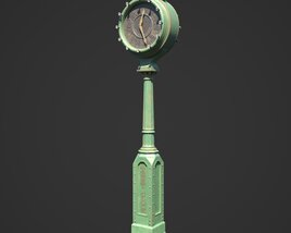 Street Clock 02 3D 모델 