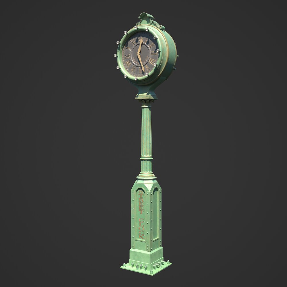 Street Clock 02 3D 모델 