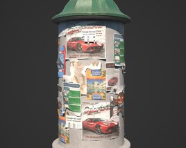 Advertising Pole 3D-Modell
