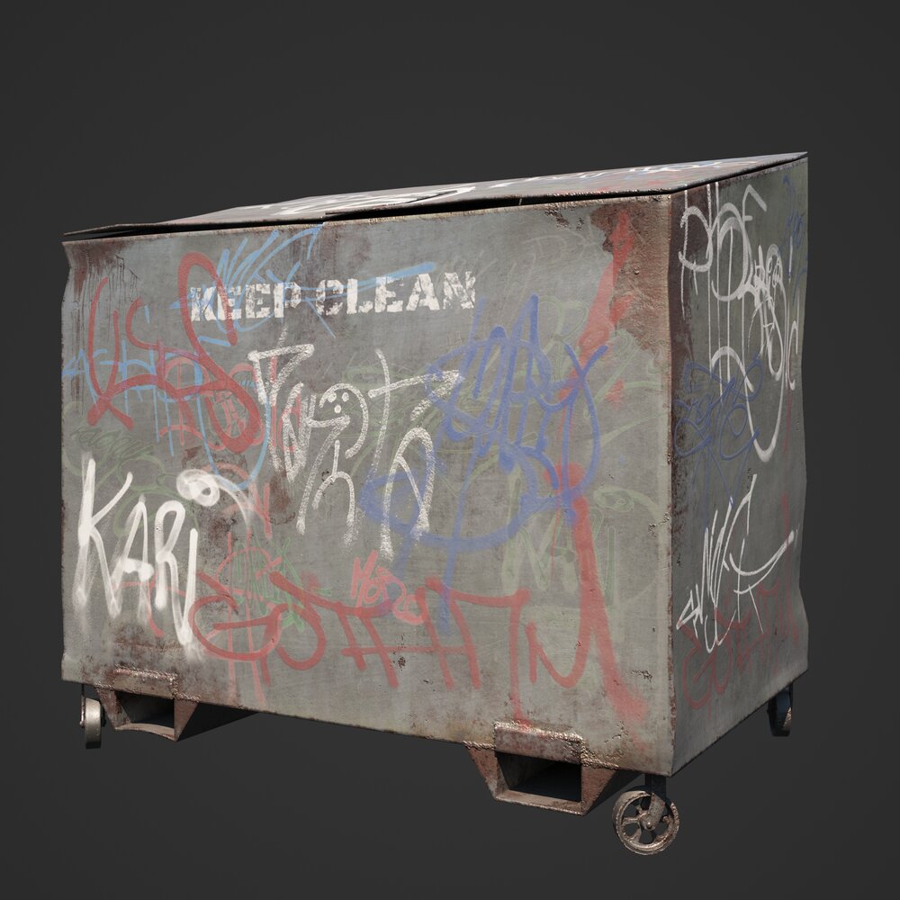 Garbage Container 02 3D 모델 