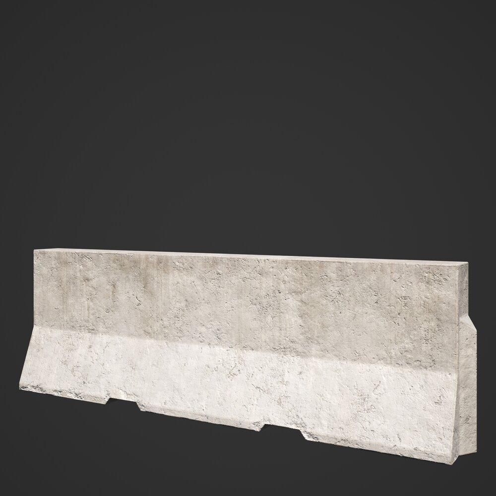 Concrete Road Barrier 3D model