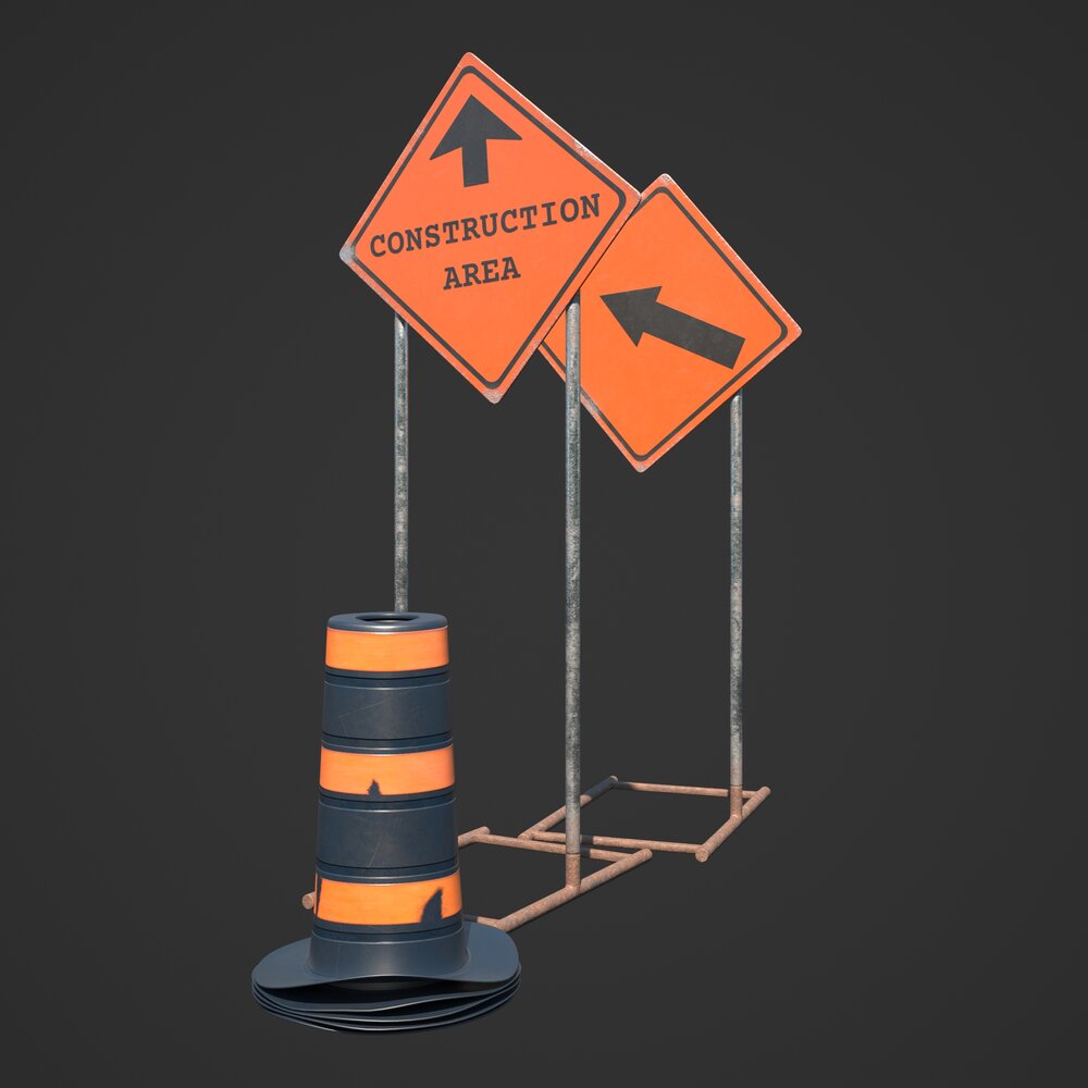 Construction Signs 3D модель