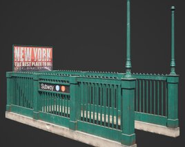 Subway Entrance 02 Modello 3D