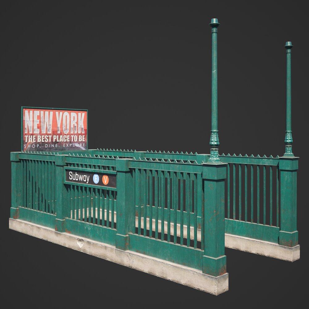 Subway Entrance 02 3D 모델 