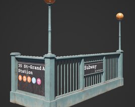 Subway Entrance 04 Modello 3D
