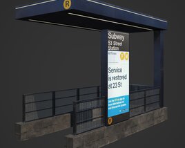 Subway Entrance 06 3D 모델 
