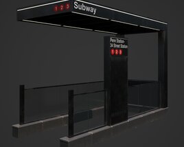Subway Entrance 07 Modello 3D