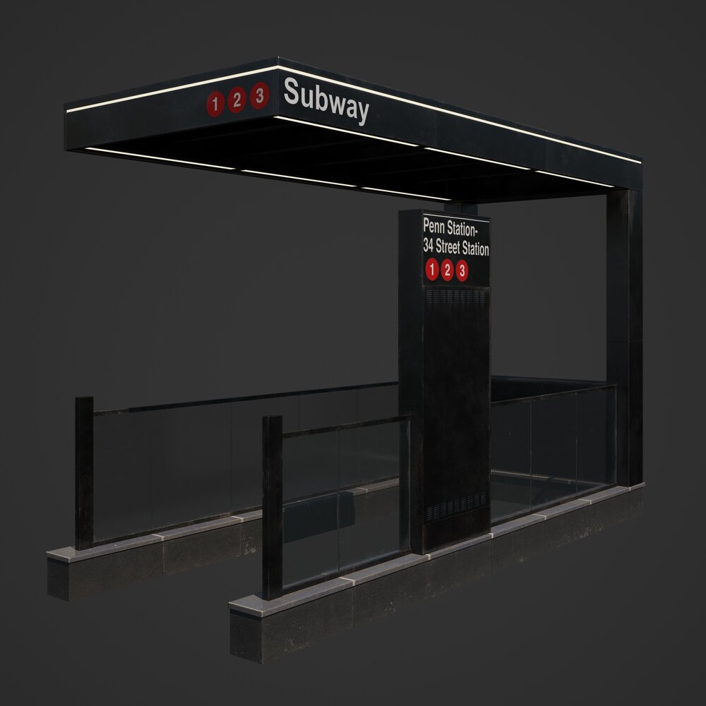 Subway Entrance 07 3D-Modell