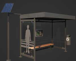 Bus Stop 02 3D 모델 