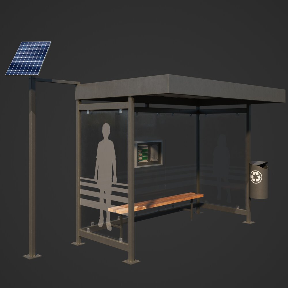 Bus Stop 02 3Dモデル