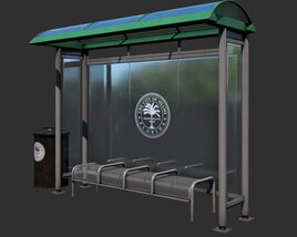 Bus Stop 07 3D 모델 