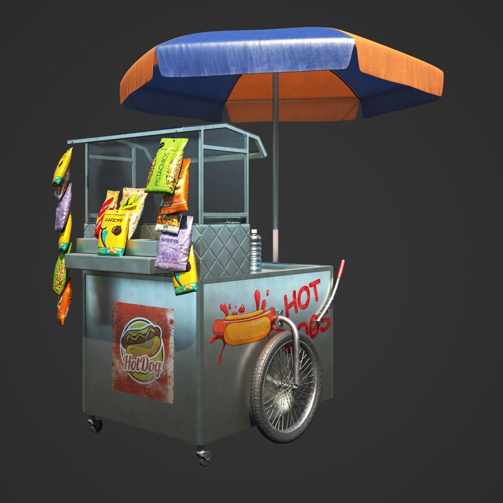 Street Food Cart Modelo 3D