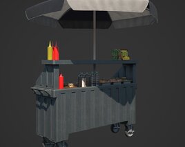 Street Food Cart 02 3D-Modell