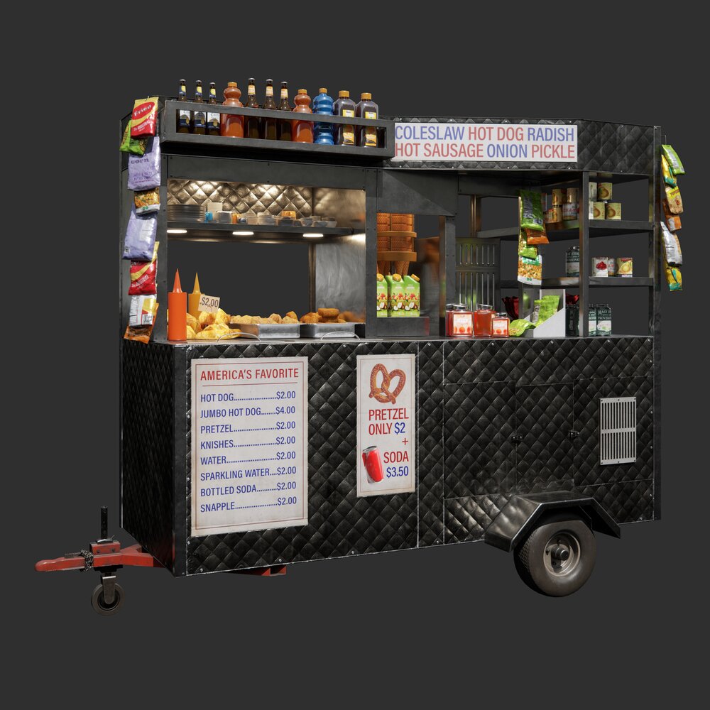 Street Food Cart 03 Modello 3D