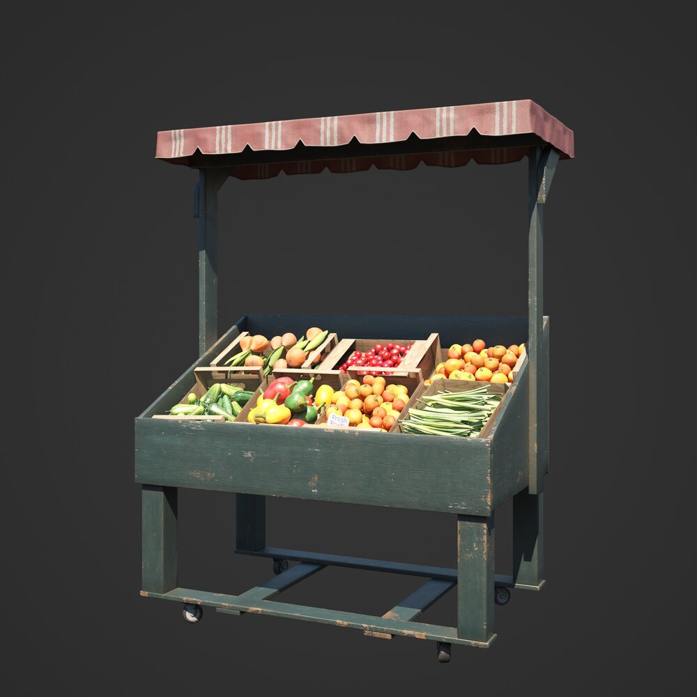 Market Stall 3D 모델 