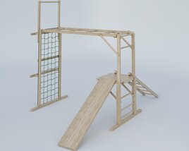 Wooden Jungle Gym 3D model