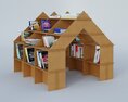 House-Shaped Bookshelf Modèle 3d